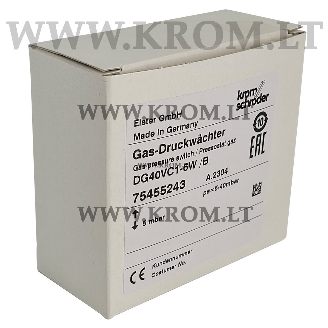 Kromschroder DG 40VC1-6W /B, 75455243 Pressure Switch For Gas | Online ...